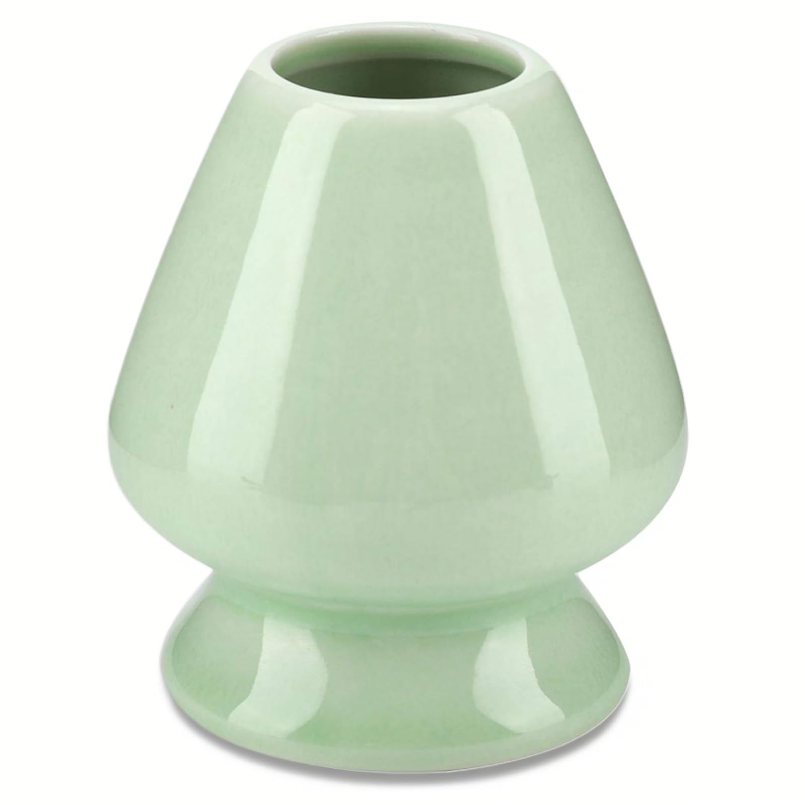 Ceramic Matcha whisk stand, (Green) Matcha powder tea whisk holder matcha tool, Ceramic Holder for Bamboo Matcha Chasen