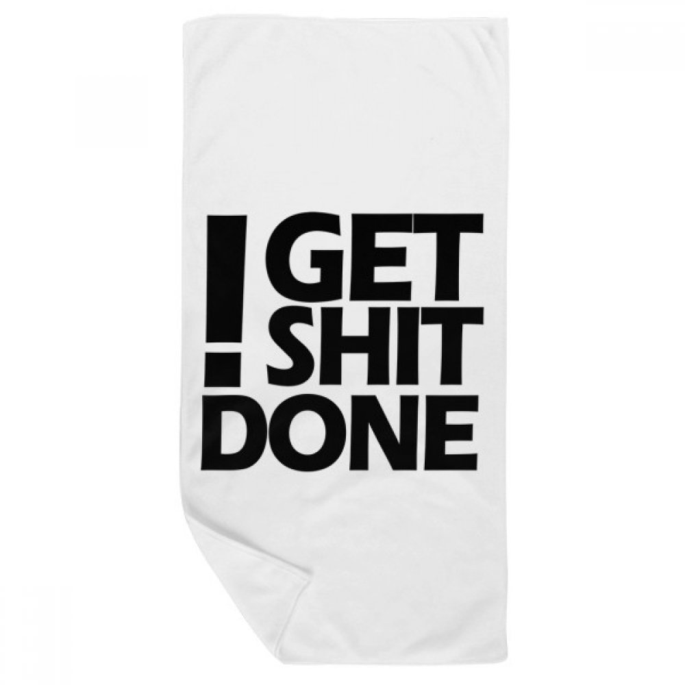 Serviette de bain citation douce gant de toilette 35x70cm multicolore