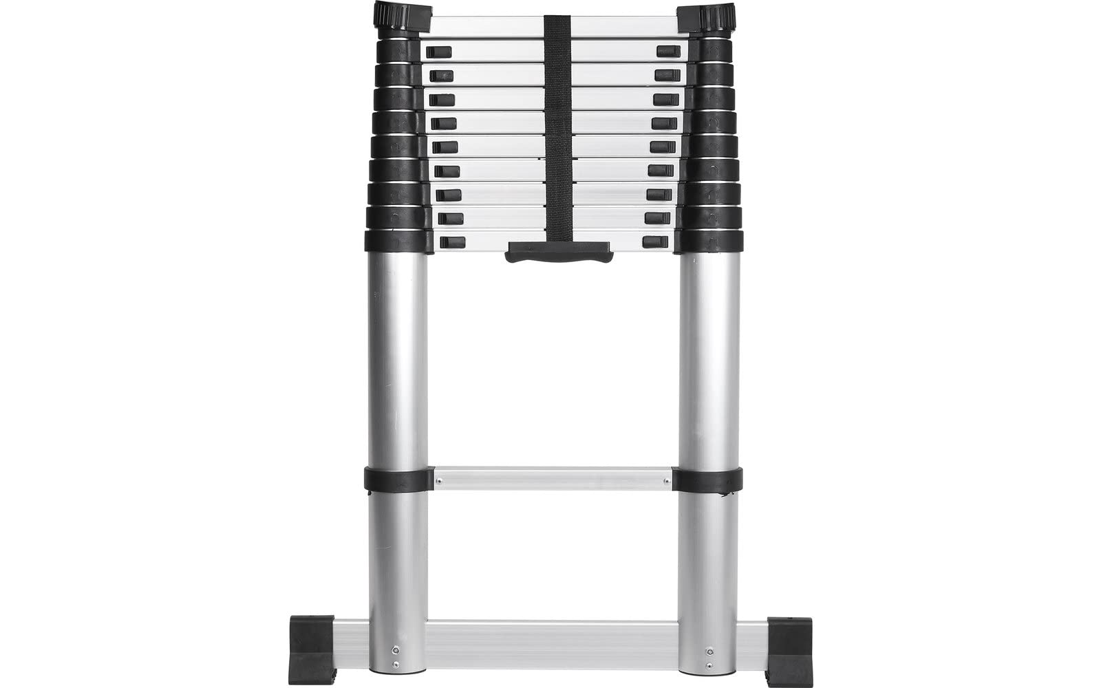 BERGER Soft Close Teleskopleiter 3,2m | Ausziehleiter Teleskop Aluminiumleiter Mehrzweckleiter Leiter Multifunktionsleiter ausziehbar tragbar | Maximale Tragkraft von 150kg