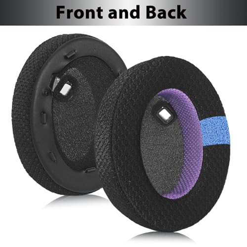 Image of WH-1000XM4 Replacement Earpads, Upgraded Mesh Fabric Ear Pads for Sony WH-1000XM4 Headphone, Comfort Material & Unique Inner & Outer Layer, Black & Purple Special Edition