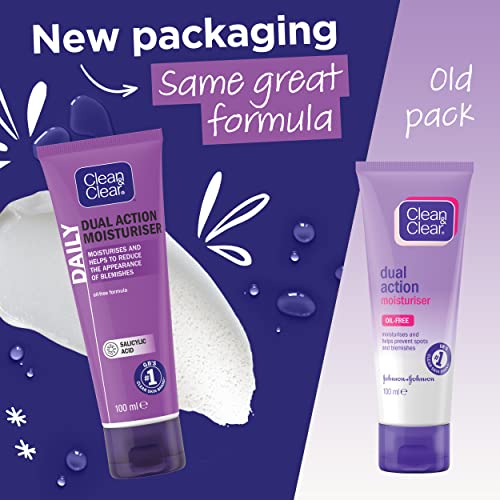 Clean & Clear Dual Action Moisturiser, 100ml - Image 3