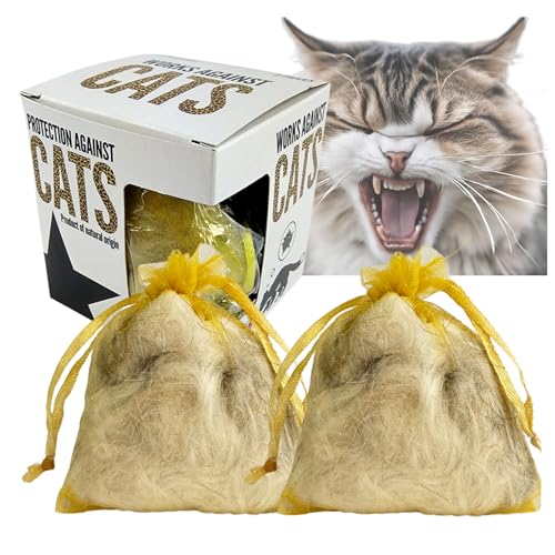 Deterrente per gatti per proteggere le piante da giardino dai gatti, confezione da 2 sacchetti repellenti per gatti a lunga durata