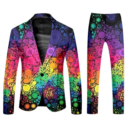 Costume de carnaval violet doré homme pour briller lors d'un bal costumé
