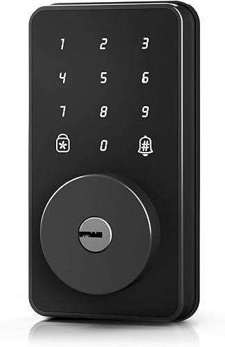 Cerradura de puerta de entrada sin llave con teclado, cerradura de puerta electrónica con código, cerrojo de seguridad digital, bloqueo automático