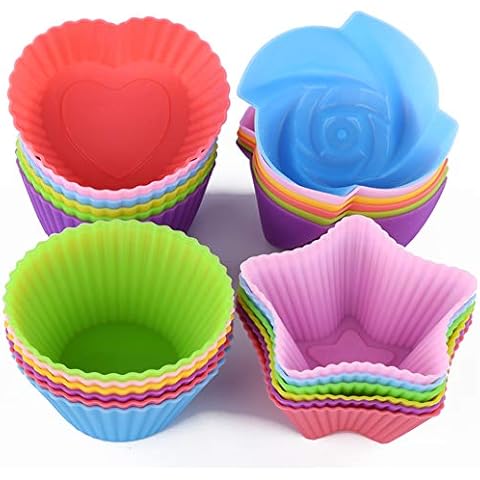 Mirenlife Reusable Silicone Baking Cups Set Cover