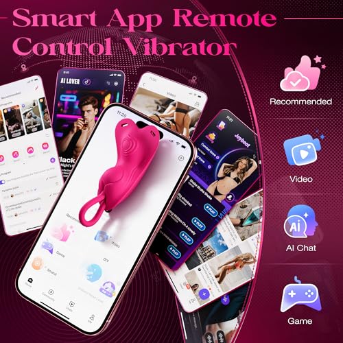 Image of Big Shocked Wearable Vibrator Adult Sex Toy - APP Controlled Couples Sex Toys Anal Plug Dildo with 10 Vibration, Nipples G Spot Anal Vibrator Womens Sex Toys Double-Ended Dildos Vibrating Panties