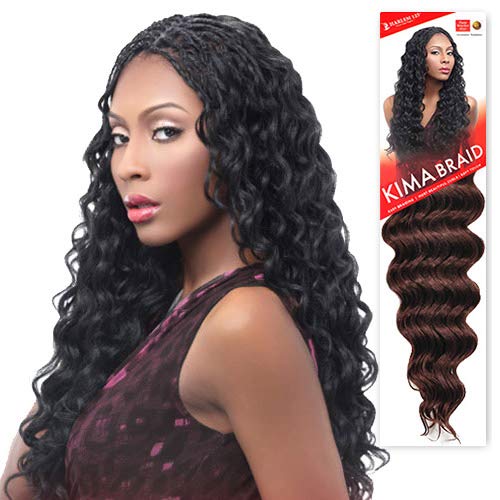 Miniatura 2 de Harlem125 - Trenzas de pelo sintético Kima Braid Ocean Wave de 20 pulgadas (gris)