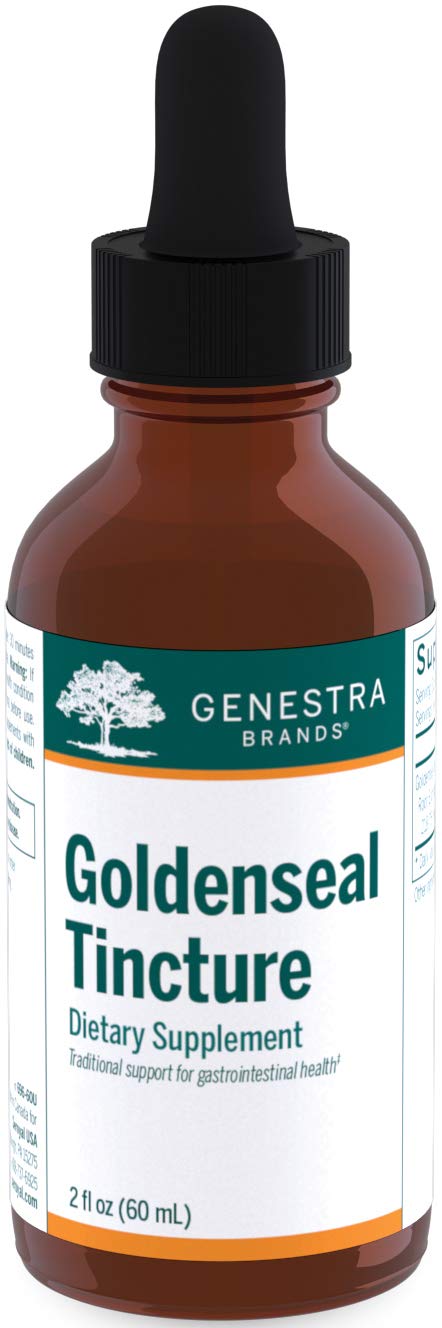 Genestra Brands - Goldenseal Tincture - Herbal Supplement Support for The Digestive Tract - 2 fl. oz.