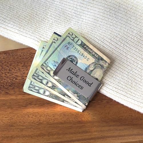 2PCS Custom Initials Money Clip,Personalized Stainless Steel Money Wallet,Engrave Monogram/Date/Text,Cash Clip Gift for Men Father's Day Birthday Wedding Gift3