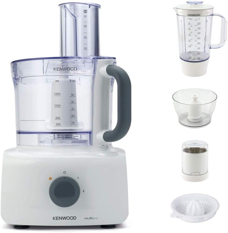 Kenwood MultiPro Home Food Processor, 3L Bowl, 1.5L Blender, Dough Hook