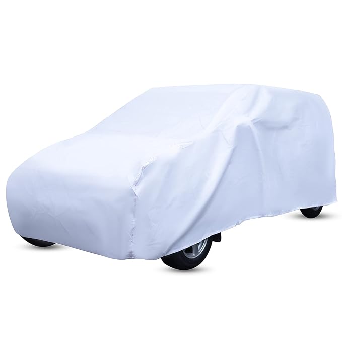 Amazon Brand – Solimo 7 Seater Car Cover, White (Innova, Innova Crysta, Ertiga, Marazzo, etc.) at Rs. 268
