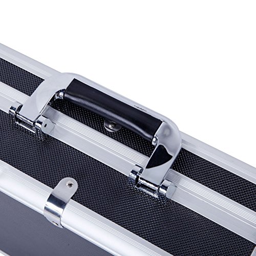 Mtfy Rifle Gun Hard Case,Aluminum Long Gun Hard Case,53 * 14 * 5" Portable Locking Shotgun Storage Box Pistol Handgun Lock Box With Padded Foam And 2 Key Locks (Black) #TOP3