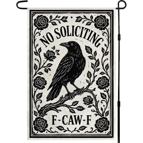 Halloween Decorations - No Soliciting Garden Flag