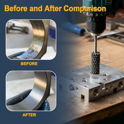 Image of Garhgi 1.850 inch(47mm) Cylinder Hone Tool with 500 Grit SC Ball | Flexible Resilient Ball-Style Honing Smooth Crosshatch Refinish | Engine Brake Rotor Tube Camshaft | Mild Steel Cast Iron