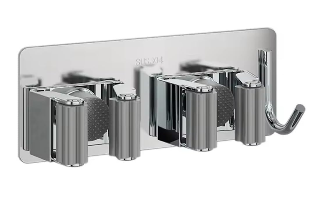 BAREPEPE Self Adhesive Broom Holder and Mop Stand Without Drilling Wall Mounted Stainless Steel - Pack of 1 (B0D4F4WHYR) Amazon Price History, Amazon Price Tracker
