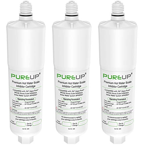 PUREUP AP431 Replacement Filter Compatible with Aqua-Pure Whole House Scale Inhibition Inline Water System AP430SS - Pack of 3