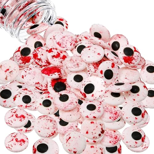 Decoración para tartas de Halloween, 130 g, ojos de azúcar, lápida, cupcakes, decoración de Halloween, ojos de azúcar, decoración para galletas, magdalenas, cupcakes, decoración de Halloween