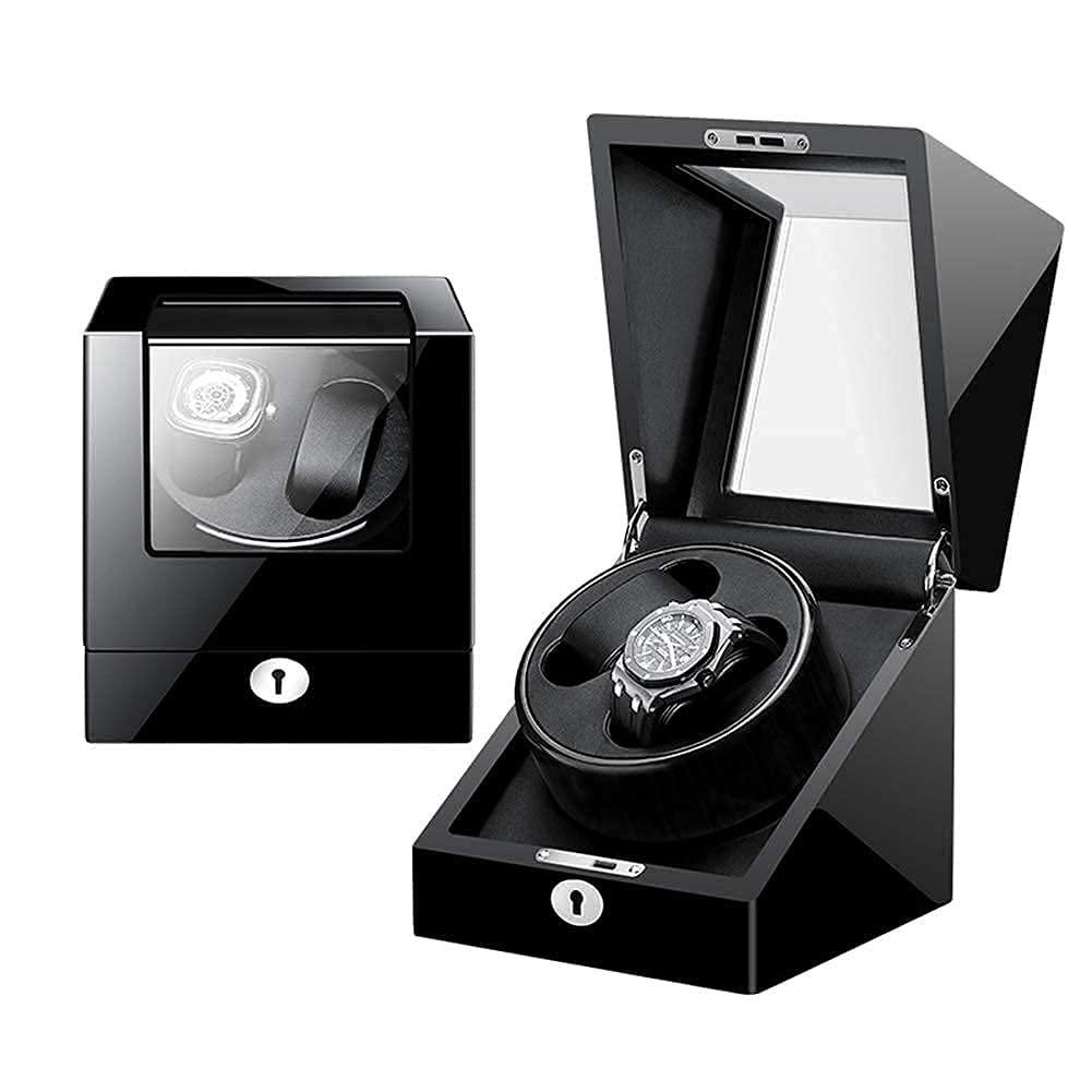 CGCSYZ Watch Automatic Watch Winder With 2 Winders 5 Rotation Models,Super Quiet Pu Leather Self-Winding Mechanical Watch Display Storage (A A)
