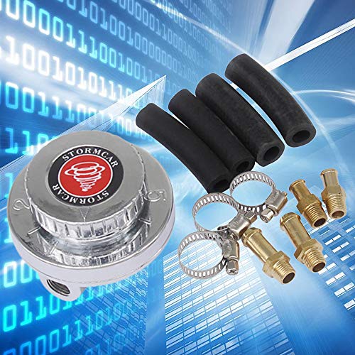 Honeytecs Universal ajustável do regulador de pressão do combustível do Gunmetal para o motor do car