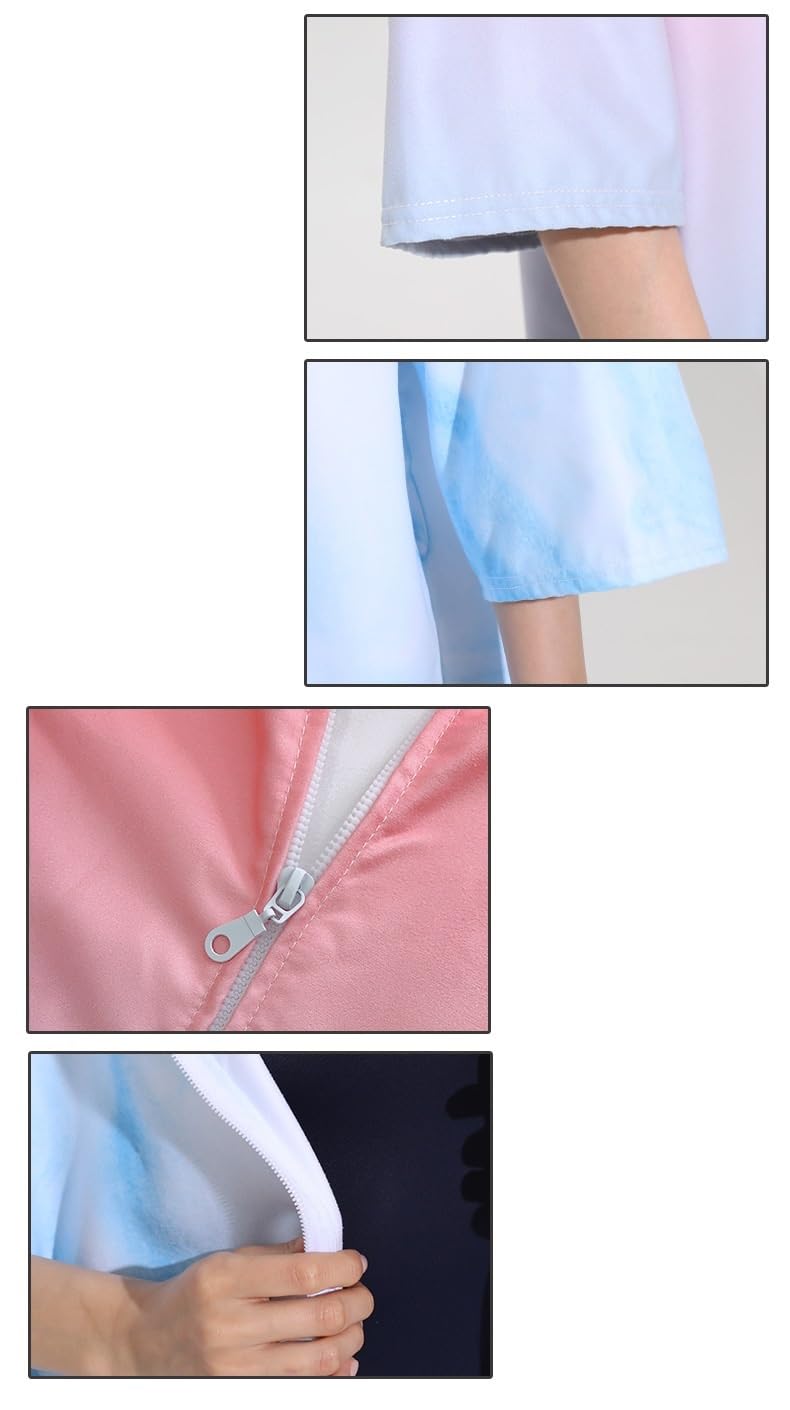 Accappatoio Poncho,Poncho Mare Poncho da Surf, Accappatoio, Telo da Spiaggia, Asciugatura Rapida, for Piscina e Nuoto, con Cappuccio(Zipper 6)