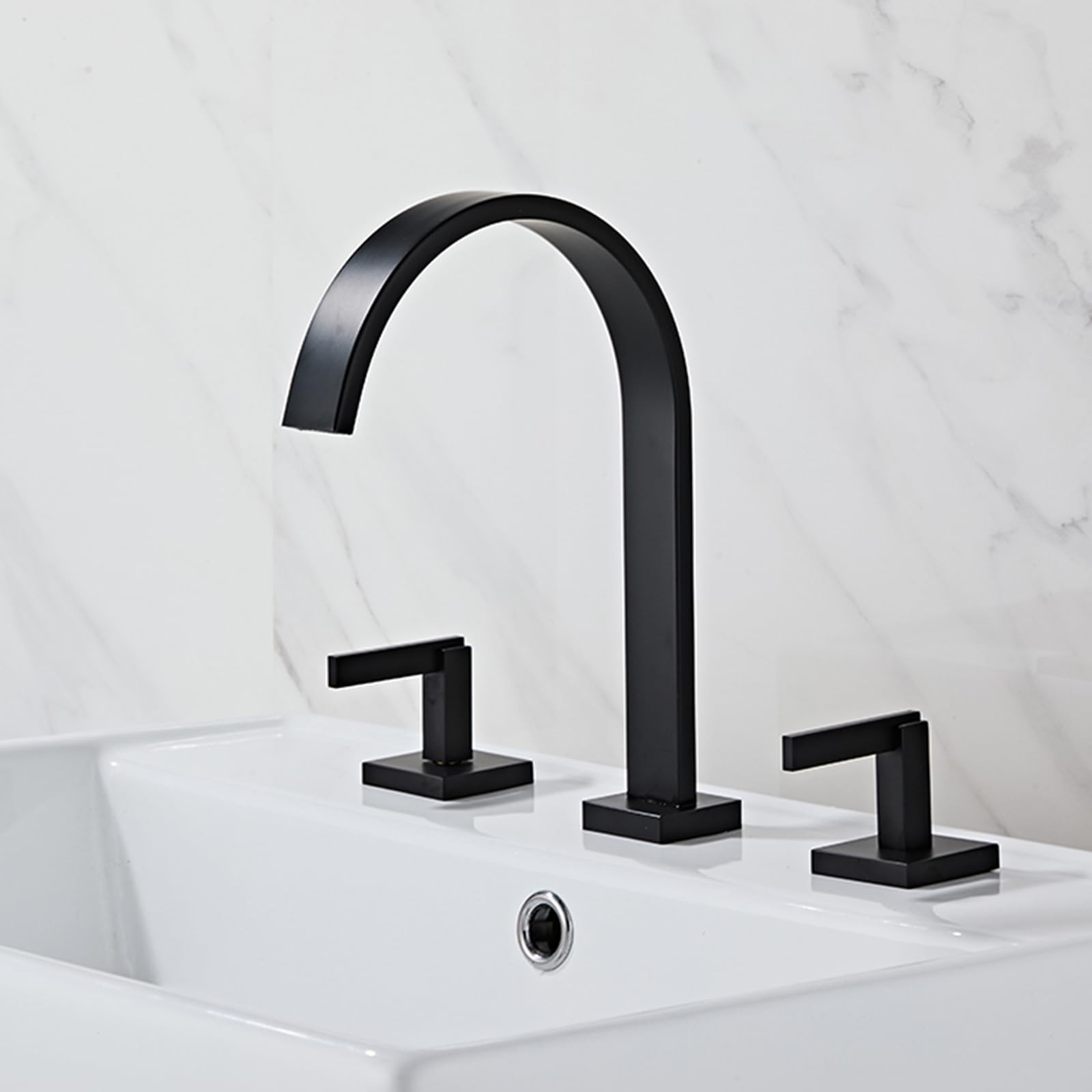 Robinet de lavabo cascade en laiton or brossé design chic MOCHAMIK - 7