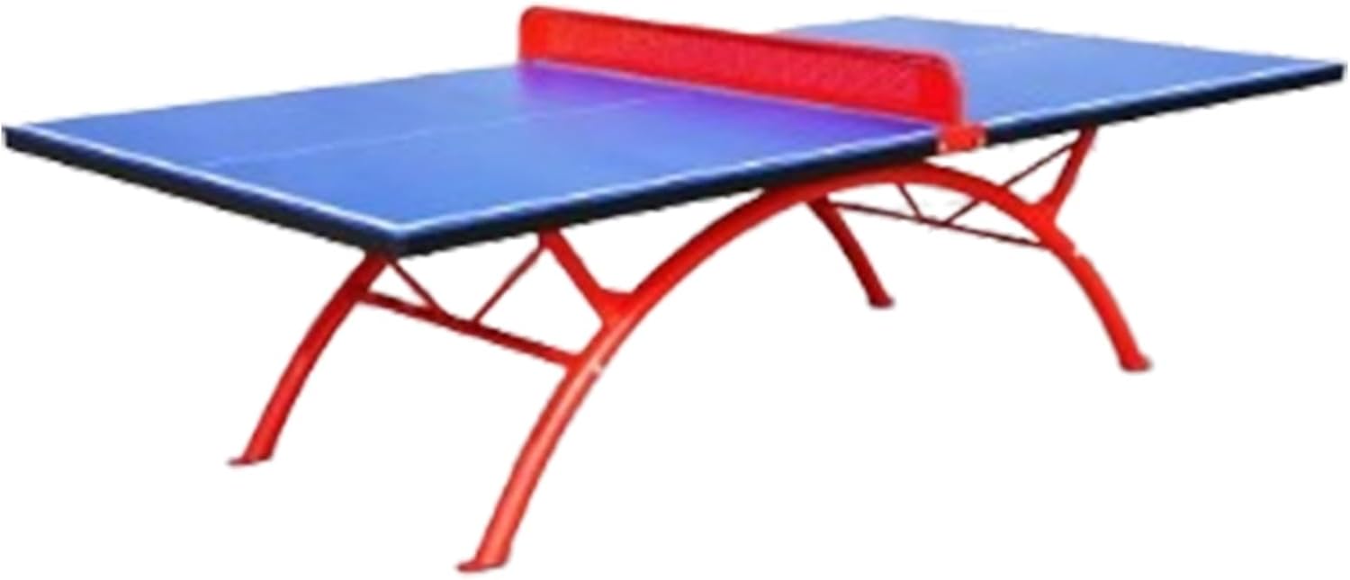 Weatherproof Ping Pong Table, Indoor Outdoor Foldable Table Tennis Table with Net Post for Outdoor Courtyard and School
