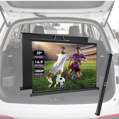 Pantalla portátil retráctil para proyector 20 pulgadas miniatura 1