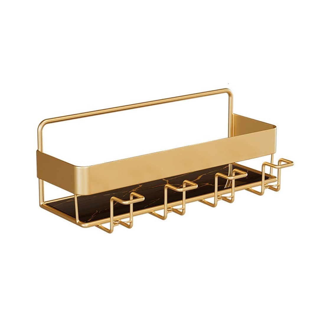 Estante para Cepillos de Dientes Porta di spazzolino in Metallo a Parete di Lusso a Parete di Lusso a Parete Multifunzionale.(C)