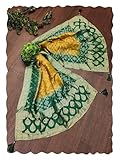 TRENDMALLS Damen Banarasi Seide Ethnisches Motiff Design Dupatta (D07-GreenYellow), Grün / Gelb, Einheitsgröße