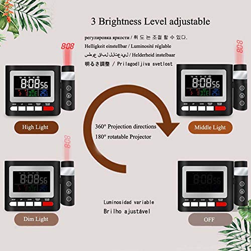 DXQDXQ Sveglia Digitale da Comodino con Proiettore...