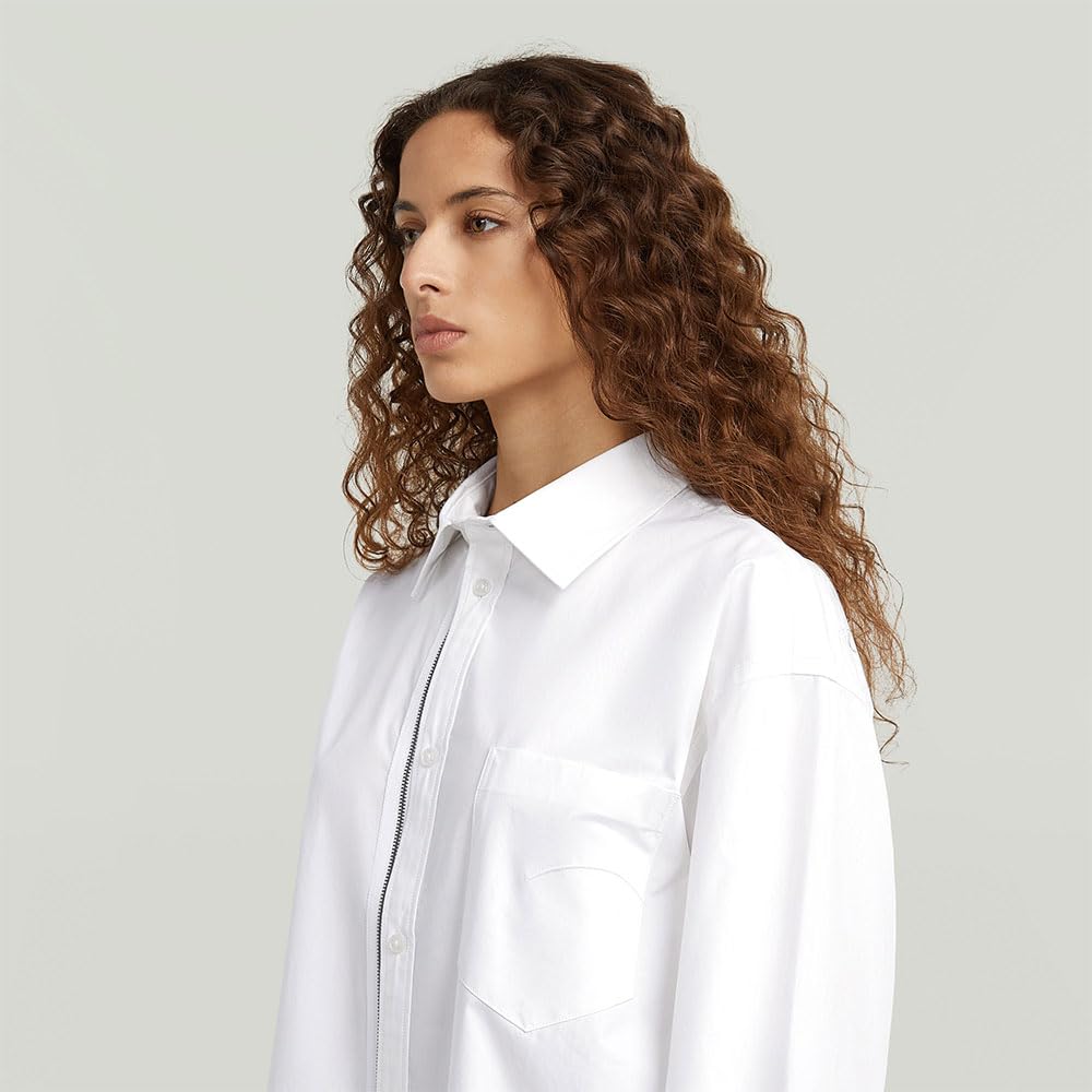 G-Star Oversized Zip Poplin Ls Shirt WMN T-Shirt Femme