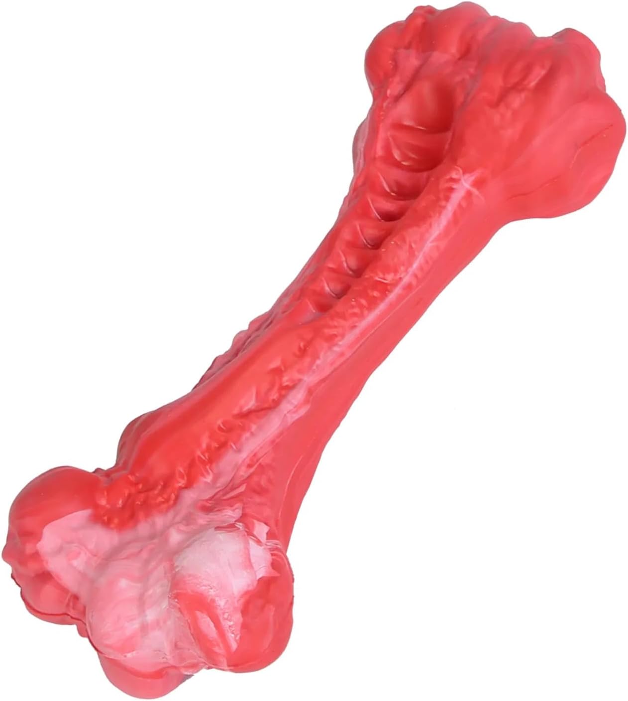 PUPIX Dog Chew Toy for Aggressive Chewers Beef Flavor Rubber Dog Chew Bone Durable Teething Toy for Small Medium Large Indestructible Chew Toys for Dental Cleaning Training Play (Large)