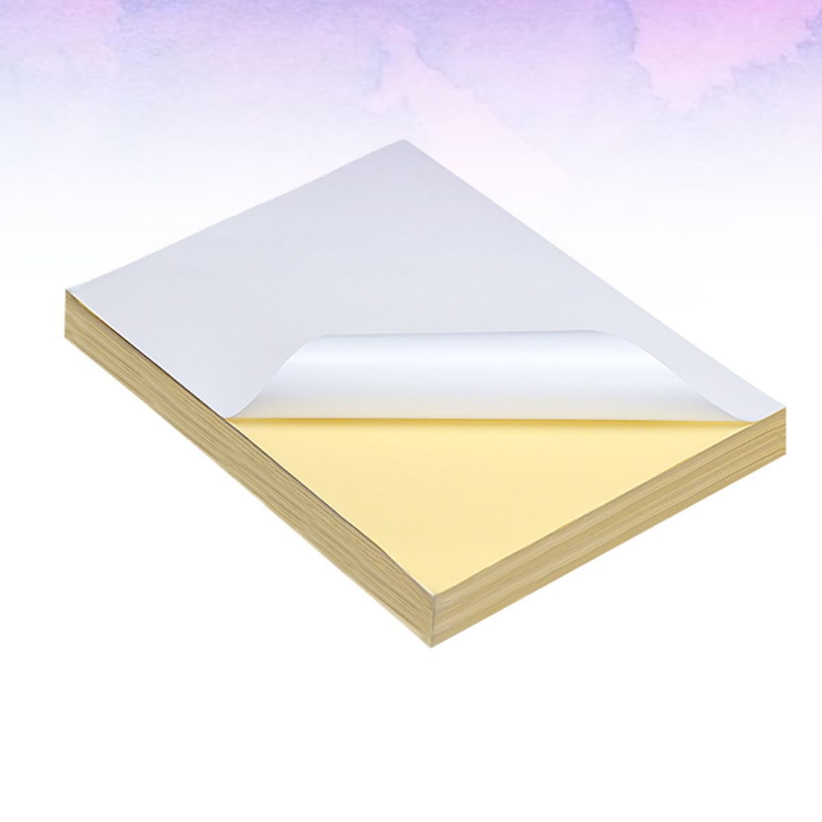 100 Stück Selbstklebendes Etikettenpapier Weiß Glänzendes Bedruckbares Klebepapier für und Laserdrucker Ablösbar Vielseitig für Büro Schule und Zuhause Geeignet