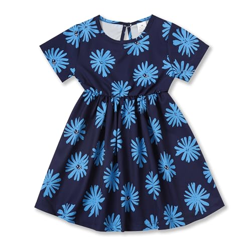 Girls Summer Outfit Floral Print Ruffle Sleeveless Dress Size A-Line Cute Midi Casual Sundress Size 3-9 Years