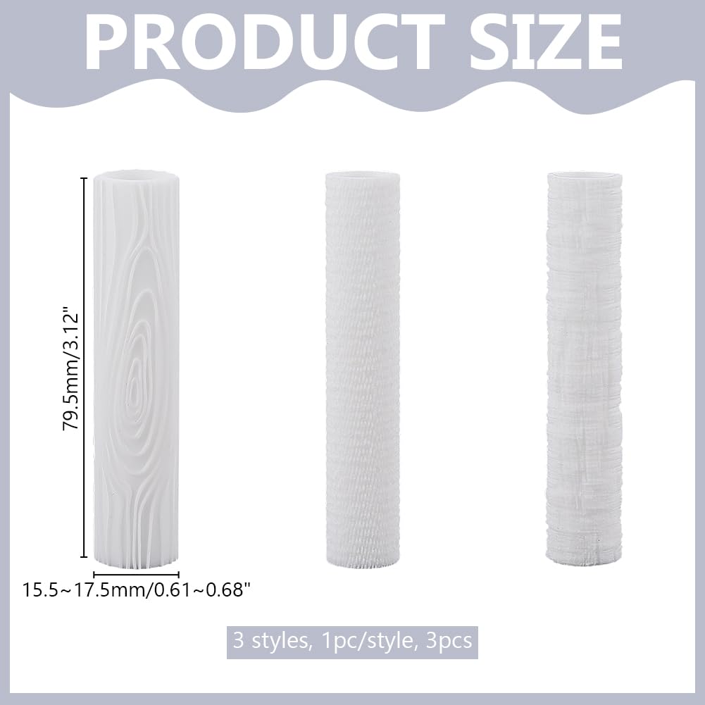 3 Stück Polymer Clay Struktur Roller Resin Prägung Töpferwerkzeug Ton Textur Roller Prägerollen Für Ton Modelliermasse Und Töpferstempel Ideal Für Schmuckherstellung