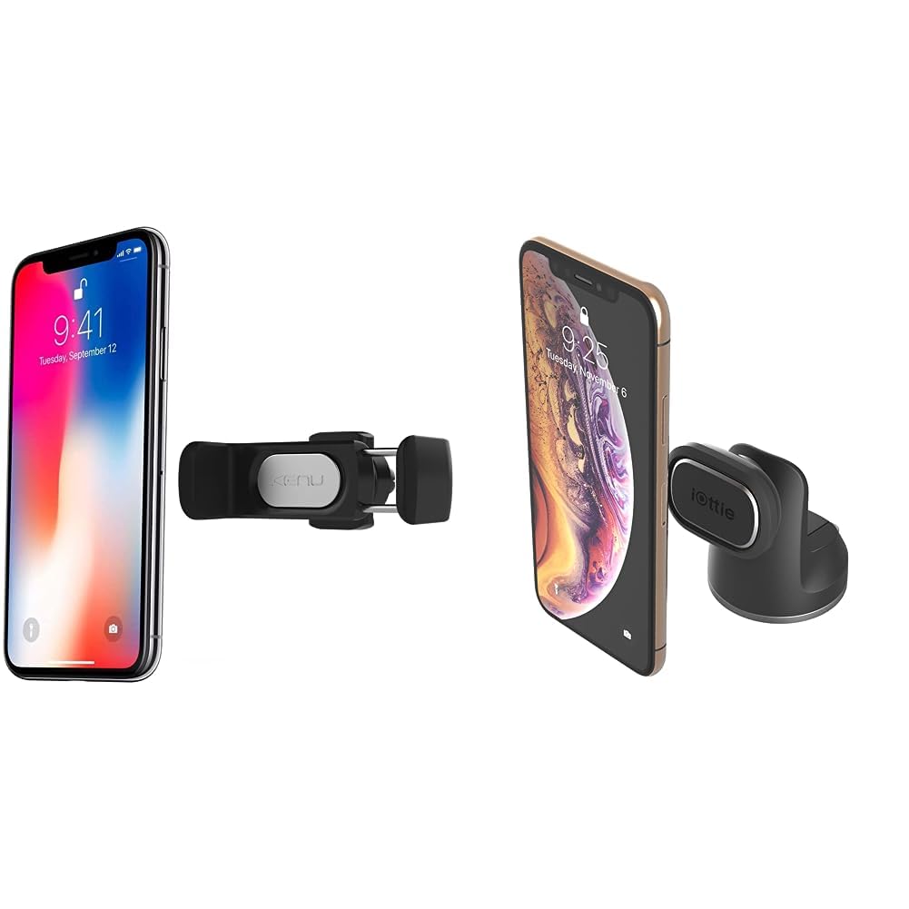 KenuAirframe Pro Car Mount Holder for Phones & Large Phones & iOttie iTap 2 Magnetic Car Dashboard Phone Mount