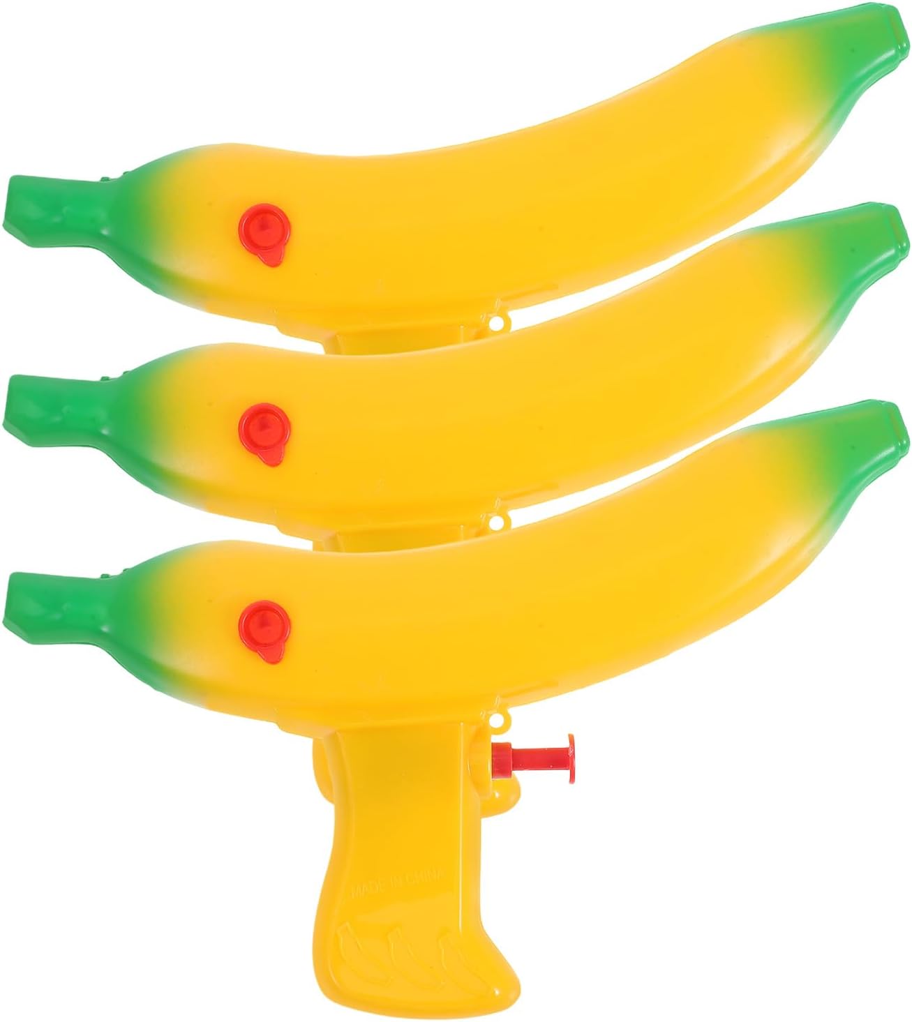 Hemoton 3pcs Banana Shape Water Soaker for Kids, Mini Squirt Soaker for Outdoor Pool, Beach, Backyard Water Play, Compact Summer Toys for Boys and Girls
