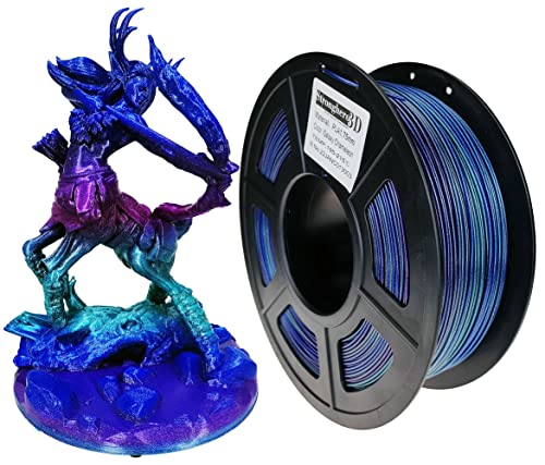 Stronghero3D PLA 3D-Drucker-Filament, 1,75 mm, Vertigo Galaxy Rainbow, mehrfarbig, Genauigkeit +/- 0,05 mm, Nettogewicht: 1 kg, für Ender3 Prusa – Bild 4
