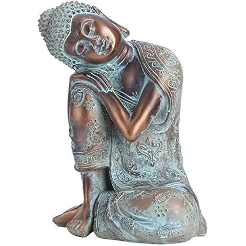 Buddha Ornament Sitting - Meditieren Buddha Statue Hand sehnsüchtig schlafende Buddha Statue Ornament Skulptur Harz Buddha Handwerk Cover