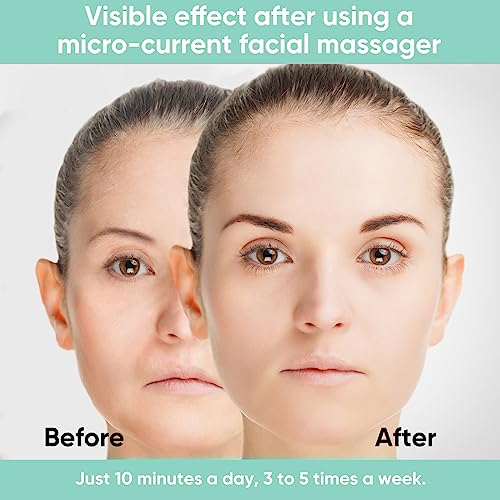 Microcurrent Facial Device, 5 Intensity Levels Face Massager with Red Light Therapy, Portable Microcurrent Facial Roller for Wrinkles, Toning & Skin Tightening - Image 5