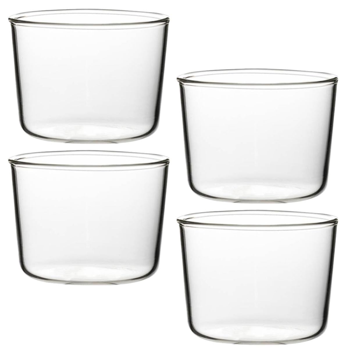 4 Vasos de Reutilizables Prácticos Recipientes Redondos Cómodo Tacto para Postres de 200 Ml para Uso Diario y Snacks