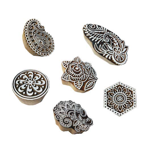 SK Art Wood Printing Stamp Block Set of 6 (2.5 Inch_Multi)-image-41