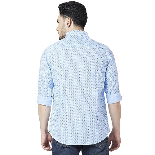 Image of Spykar Men's Regular Fit N /A Full Sleeve Printed Casual Shirts
