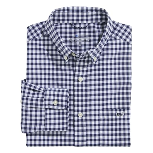 vineyard vines Men's On-The-go Nylon Gingham Shirt2