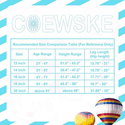 Coewske Kid's Bike Steel Frame Children Bicycle Little Princess Style 14 Inch With Training Wheel (14" Blue) #TOP5