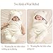 Nunibum Baby Swaddle Blanket Boys Girls Cute Bear Plush Essential Receiving Blanket Ultra-Soft Newborn Registry Sleeping Wraps for Infant 0-6 Months - White