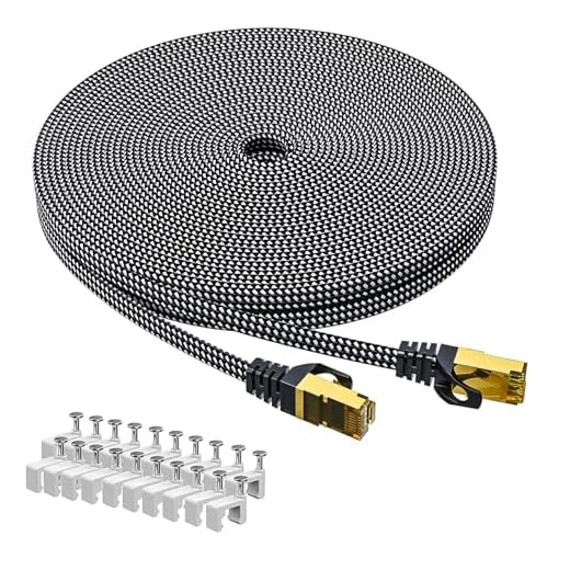 ARISKEEN Cavo Ethernet Cat 8 10M, Cavo Piatto Intrecciato Cat8 ad Alta velocità (40 Gbps 2000 Mhz/S) Gigabit Rj45 Stp Rete Internet Cavo Patch Lan Schermato per Modem Router Computer Pc
