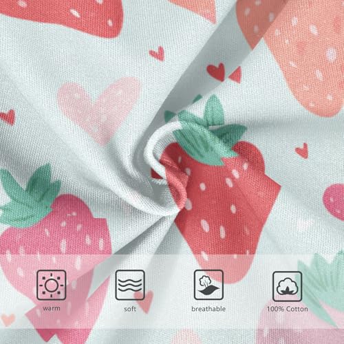 Wusikd Cute Strawberries Hearts Boys' Underwear Cotton Boys Briefs Soft Toddler Underwear 2T3