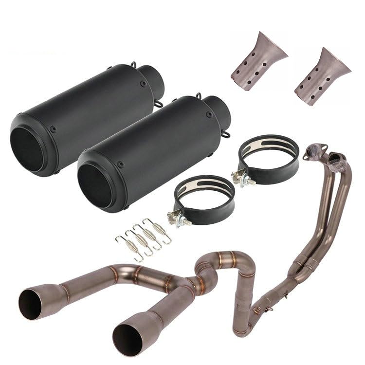 Amazon | FIRECARP バイク用 フルエキゾーストパイプ マフラー