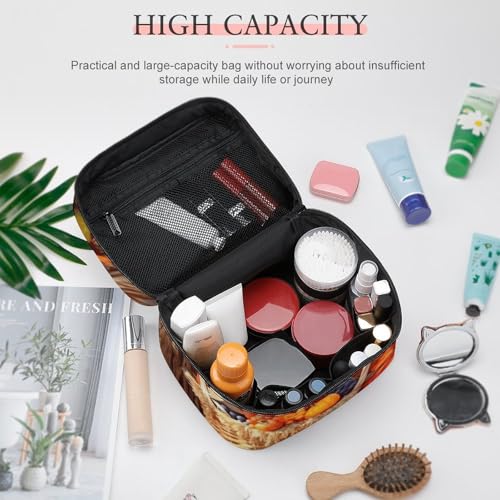 Foldable Travel Luggage Bag for Men And Women, Dry And Wet Separation Portable Travel Luggage Bag, Autumn Thanksgiving Printed Waterproof Sports Luggage Bag, Fitness Bag4